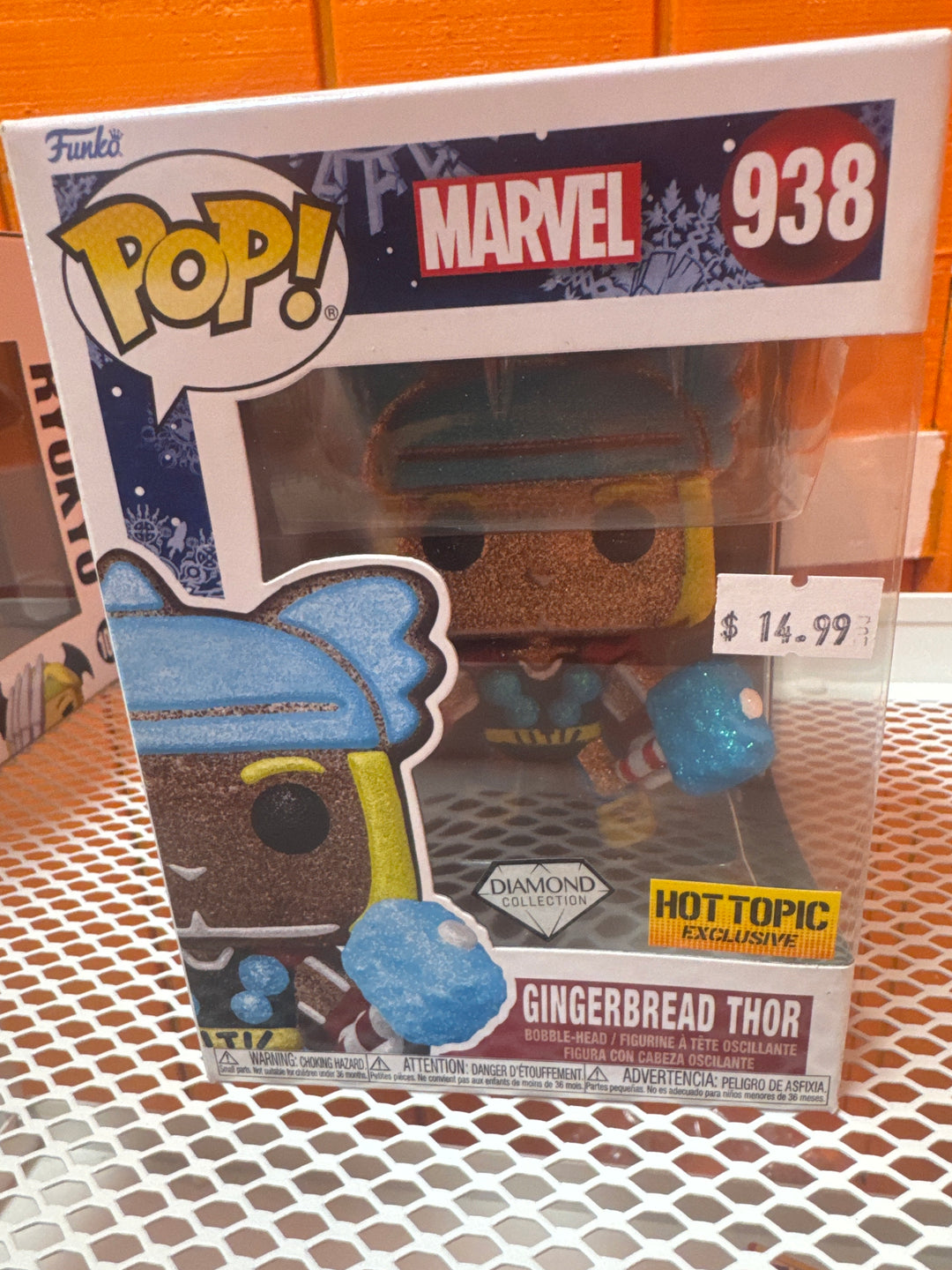 Funko Pop! Gingerbread Thor (Diamond Collection Hot Topic #938 Marvel FP4926
