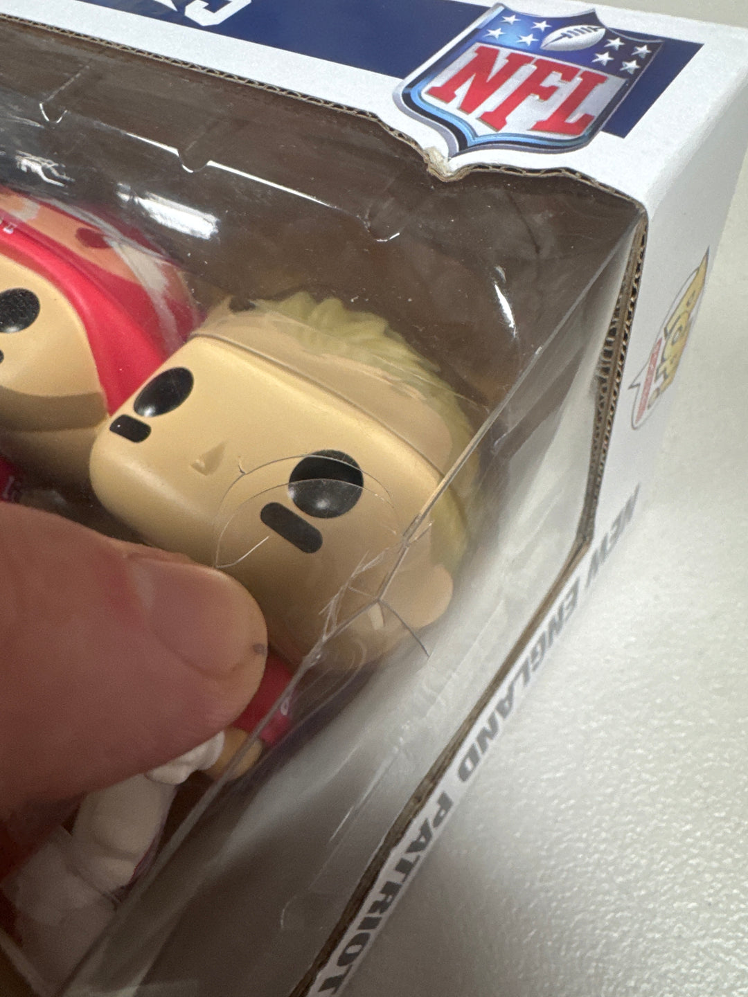Funko Pop! Patriots Julian Edelman Tom Brady rob Gronkowski NFL SMALL CUT THROUGH PLASTIC  FP82026