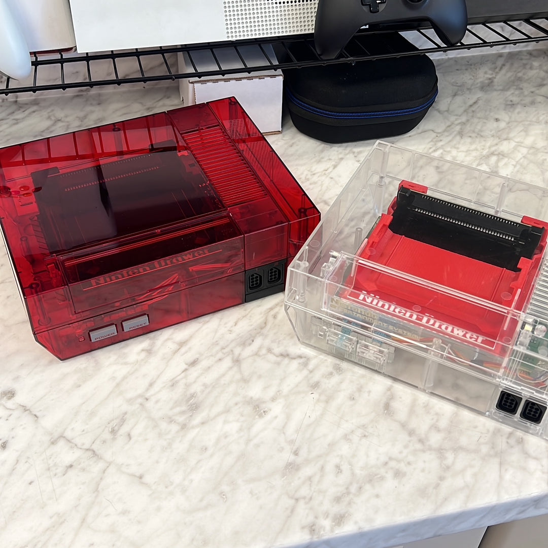 Nintendo NES Console with Ninten-drawer Installed (No Blinking Red Light!).