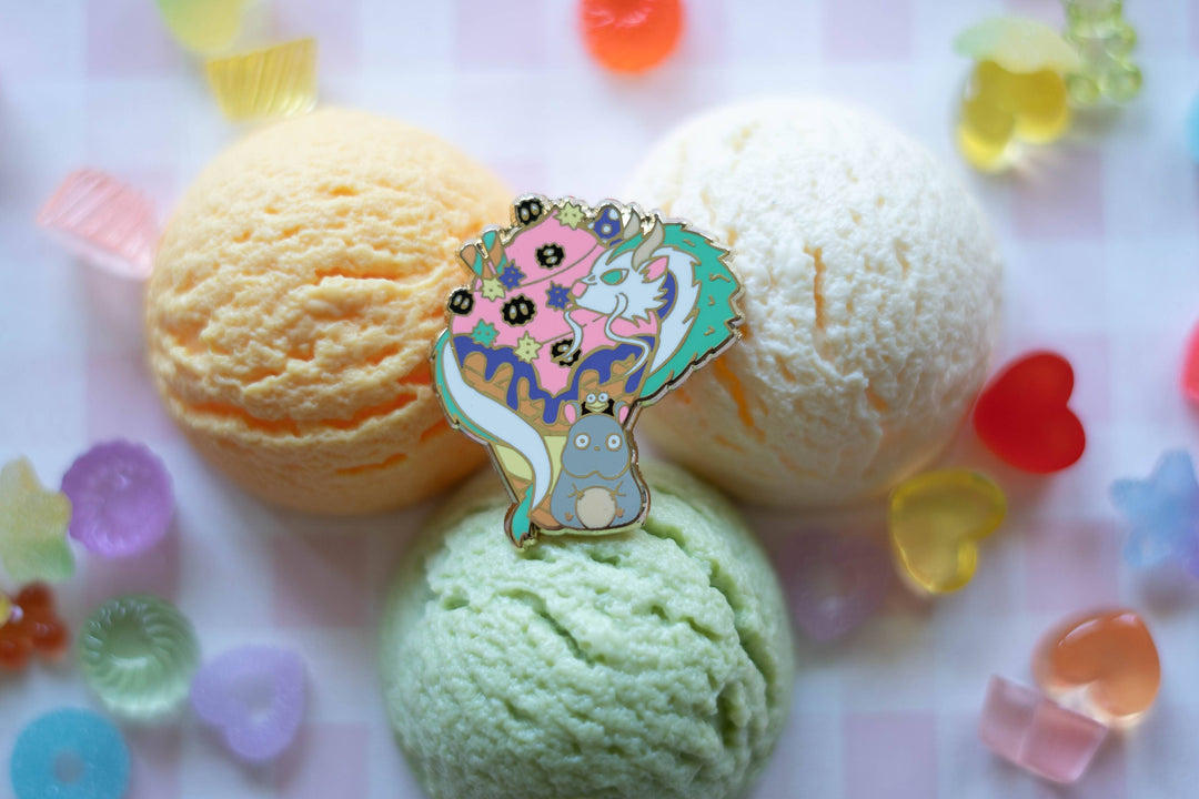 Ice Cream Spirited Away Studio Ghibli Enamel Pin NE33126