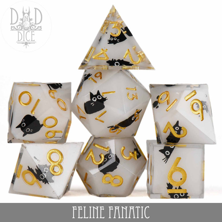 King of Crits Feline Fanatic (Handmade) Dice Set NE4226