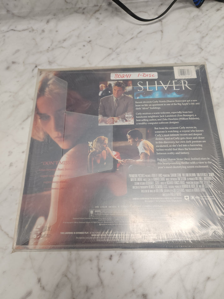 Sliver (Sharon Stone) Laserdisc Movie    LD121724