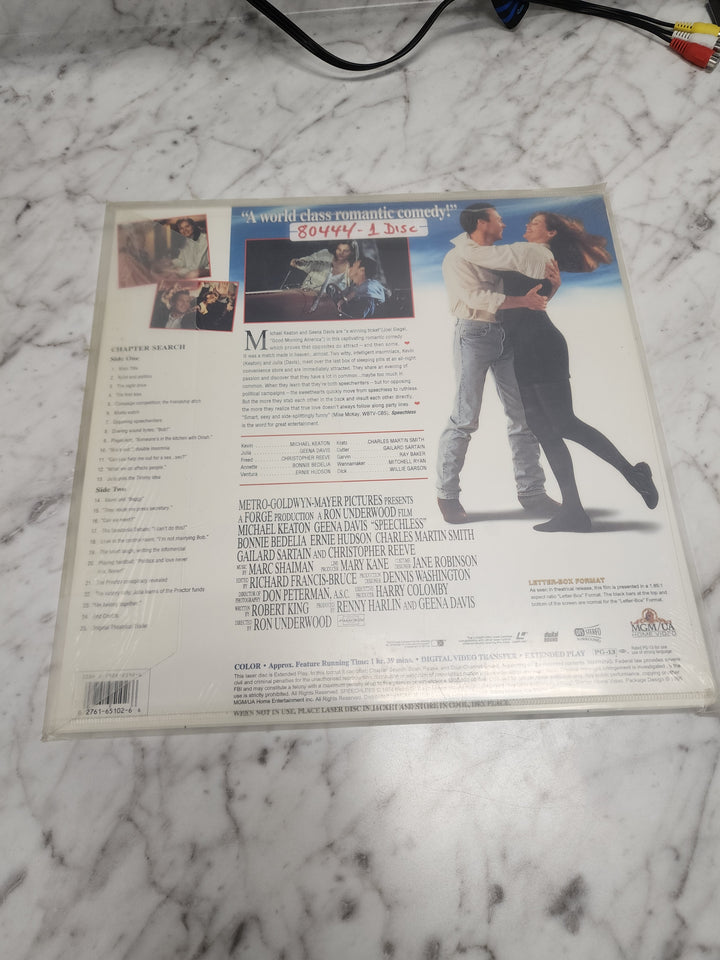 Speechless (Michael Keaton) Laserdisc Movie    LD121724