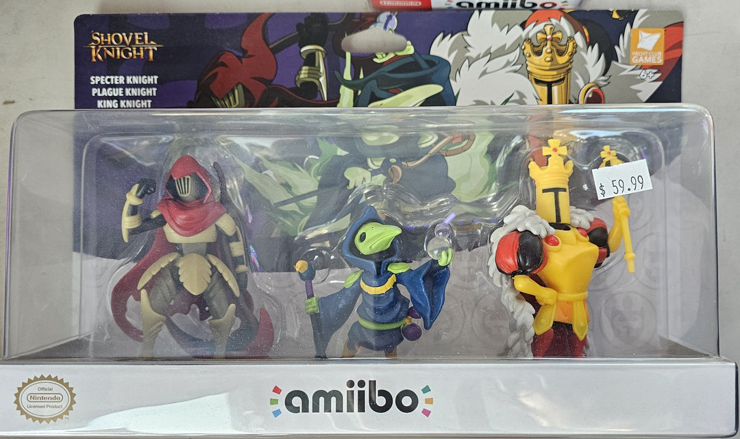Shovel Knight Treasure Trove 3 Pack Amiibo (Specter Knight / Plague Knight / King Knight) Boxed