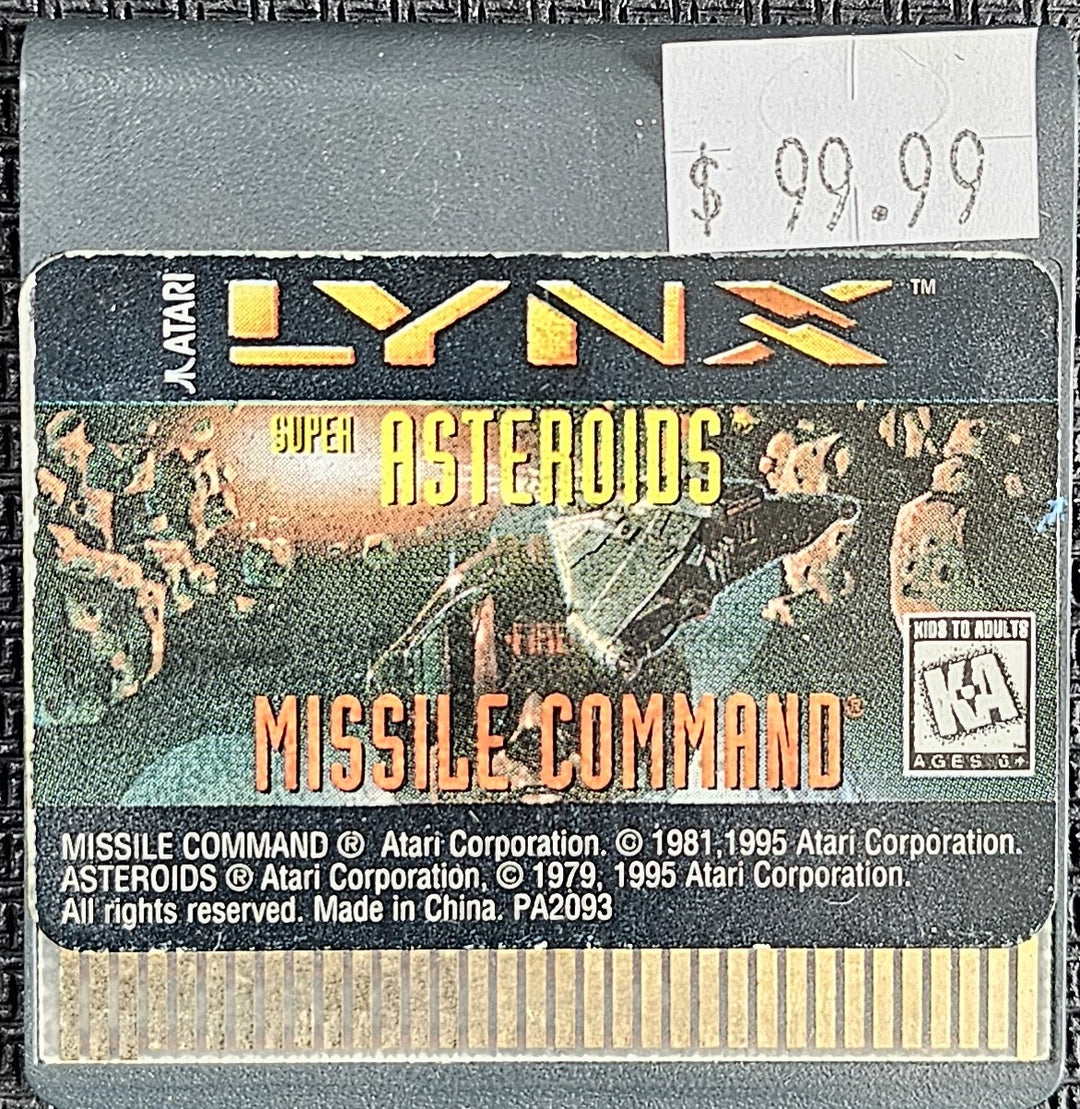Super Asteroids & Missile Command - Lynx SD5522