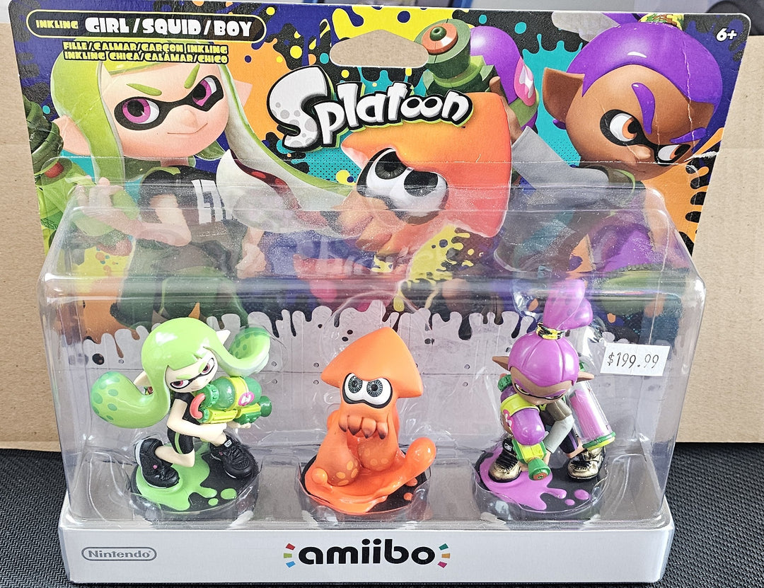 Green Inkling Girl/Orange Inkling Squid/Purple Inkling Boy (Splatoon) - Amiibo SD3030