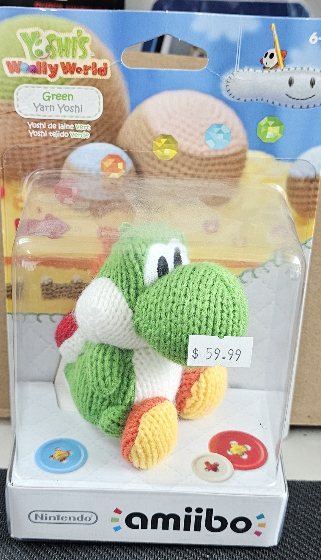 Green Yarn Yoshi - Amiibo SD3030