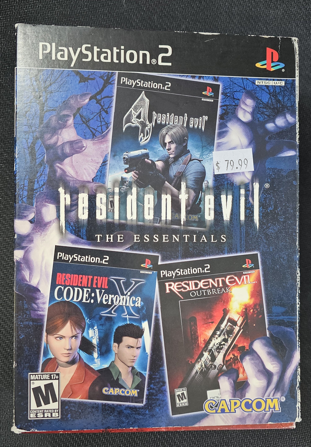 Resident Evil Essentials (Resident Evil 4, Resident Evil: Code Veronica X, Resident Evil Outbreak) - PS2 SD1485