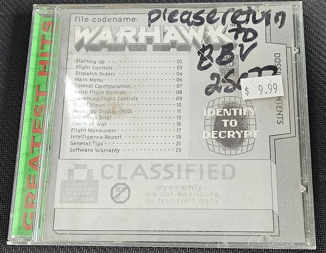 Warhawk - PS1 SD1111