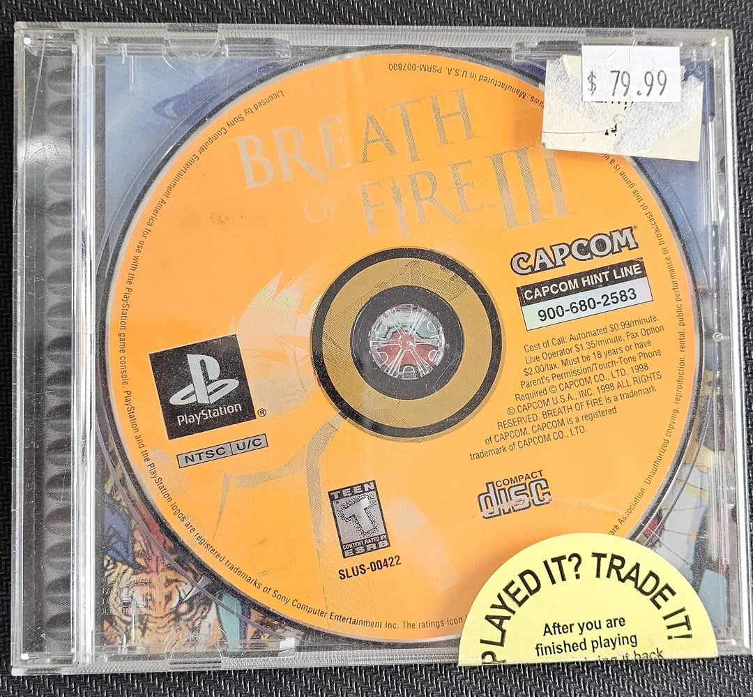 Breath of Fire III - PS1 X8825
