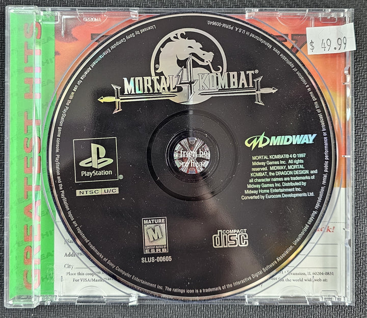 Mortal Kombat 4 - PS1 D53025