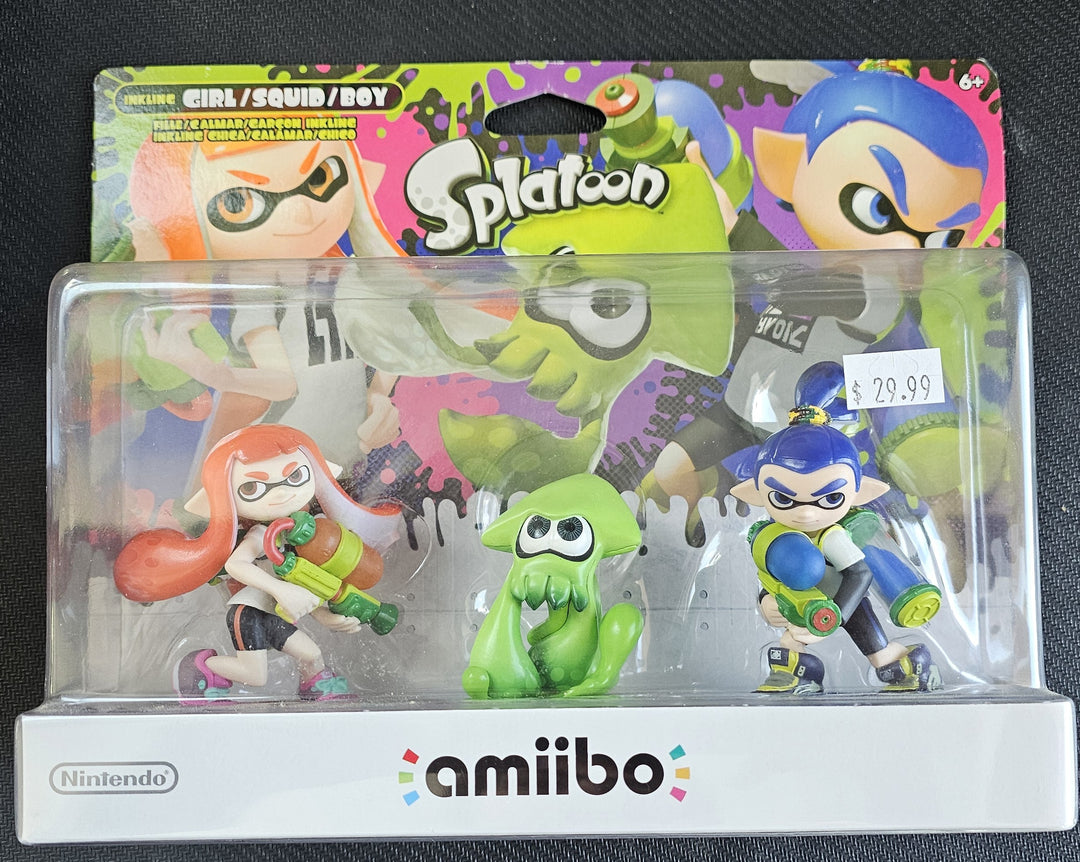 Splatoon 3 Pack (Orange Girl / Green Squid / Blue Boy) Amiibo Boxed SD3030