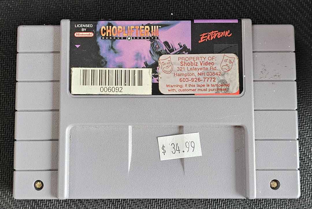 Choplifter III - SNES SD2222