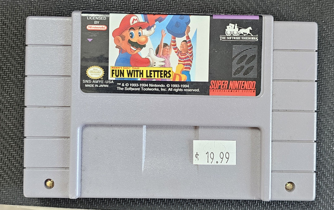 Mario's Early Years: Fun with Letters - SNES SD2222