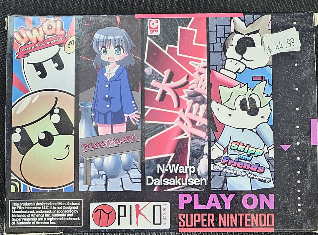 Super 4 in 1 Multicart (PIKO Licensed Repro) - SNES SD2222