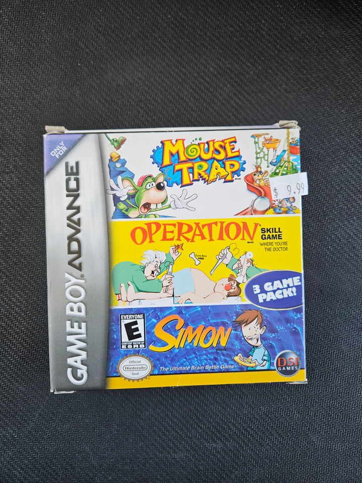 Mouse Trap/Operation/Simon - Game Boy Advance (GBA) GS3711