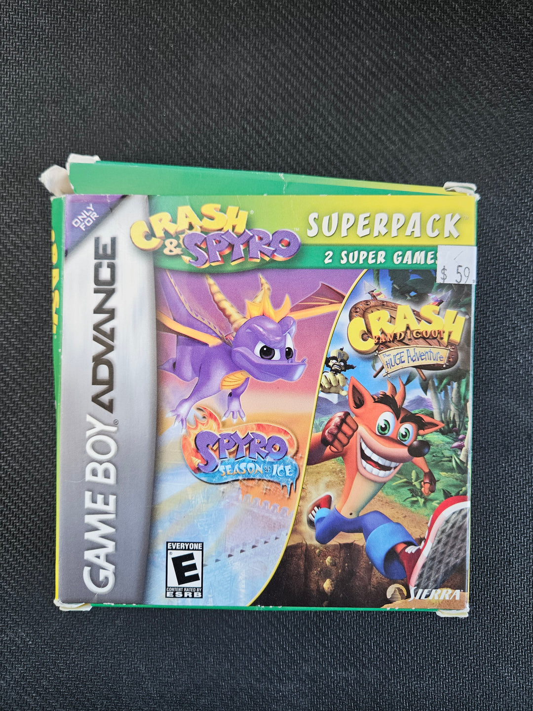Crash & Spyro Superpack: Spyro: Season of Ice / Crash Bandicoot: The Huge Adventure - Game Boy Advance (GBA) GS3711
