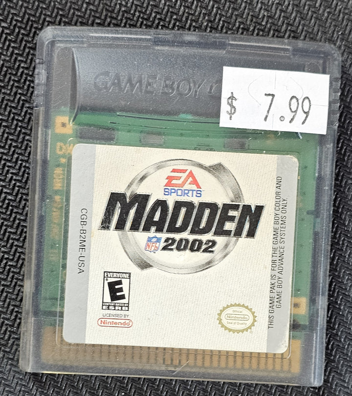 Madden NFL 2002 - Game Boy Color (GBC) GS3722