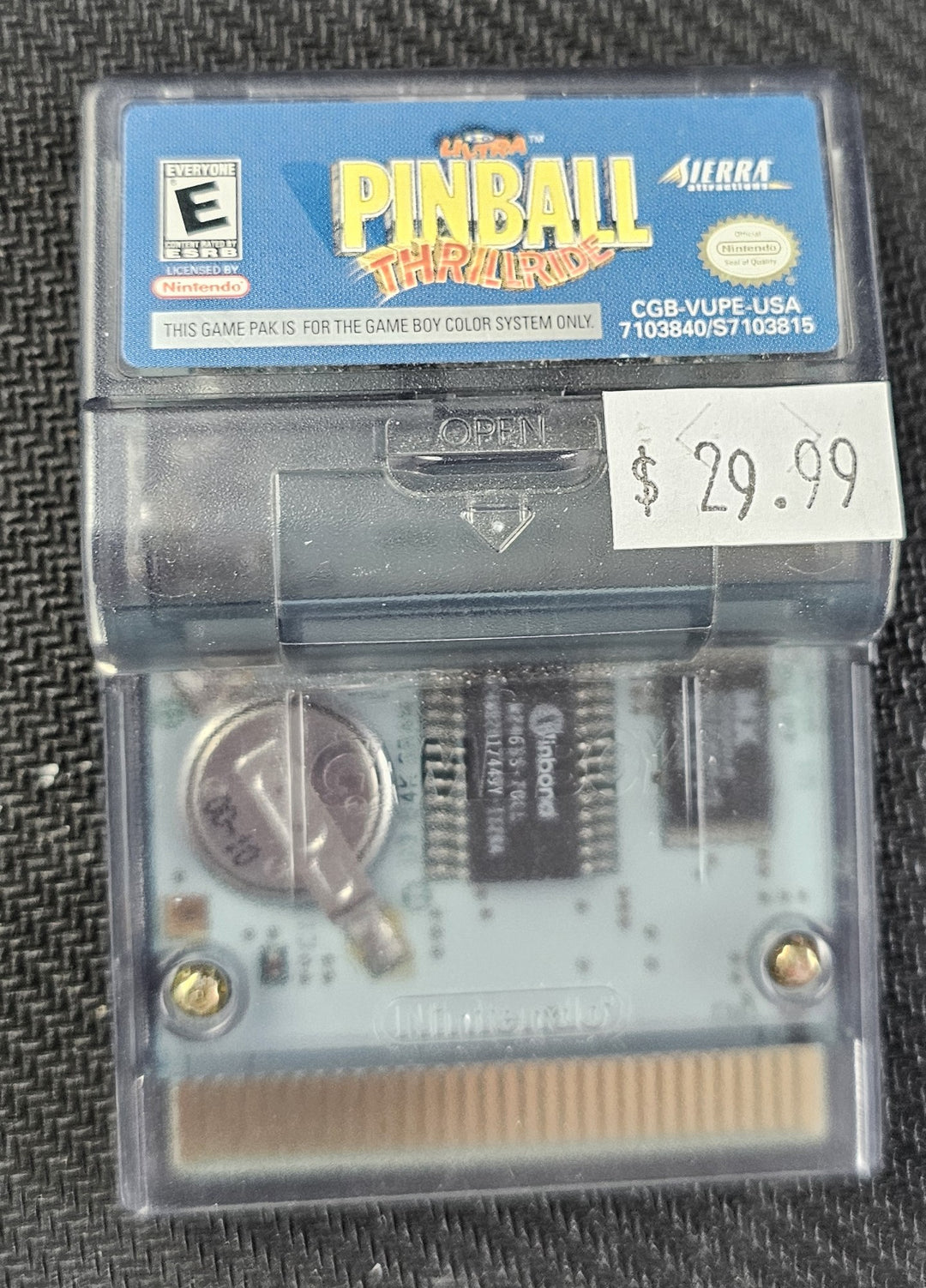 Ultra Pinball: Thrillride - Gameboy Color *GBC*