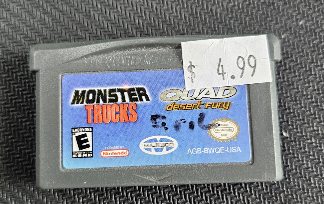 Monster Trucks / Quad Desert Fury - Game Boy Advance GBA