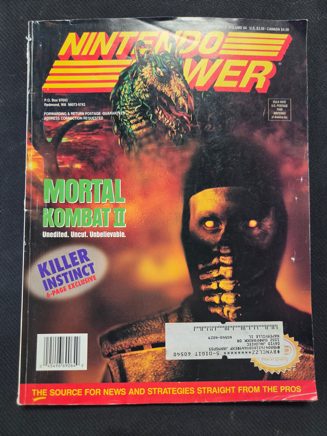 Nintendo Power Issue #64 (Mortal Kombat 2) NP5726