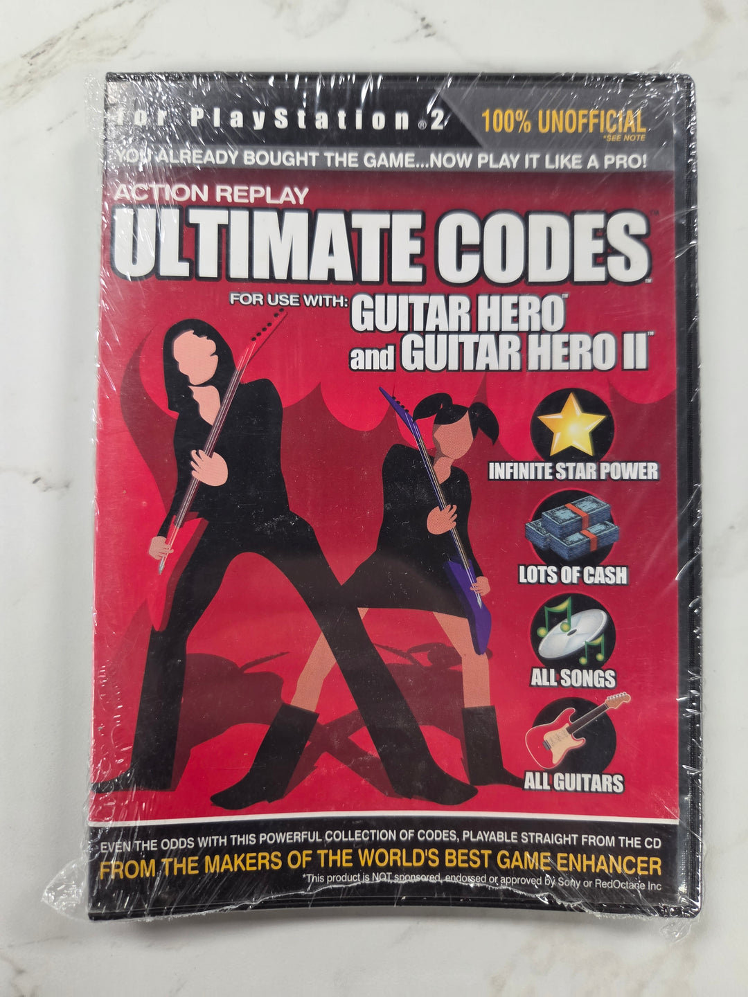 Action Replay Ultimate Codes for Guitar Hero I & II - PS2 DI52226
