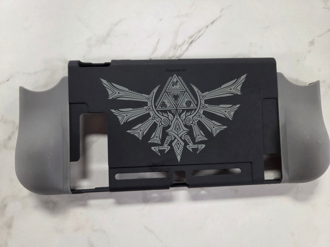 PowerA Silver Hyrule Crest Console Shield for Nintendo Switch, Officially Licensed   UA51626