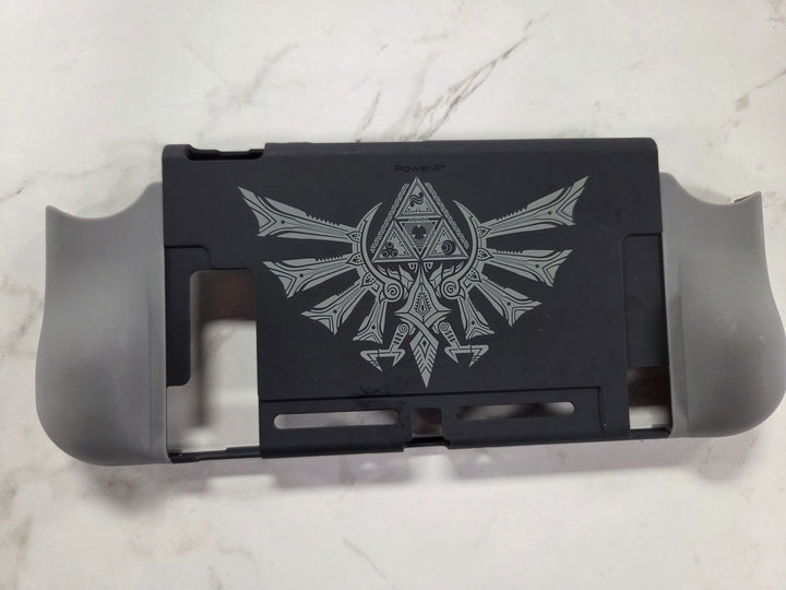 PowerA Silver Hyrule Crest Console Shield for Nintendo Switch, Officially Licensed   UA51626