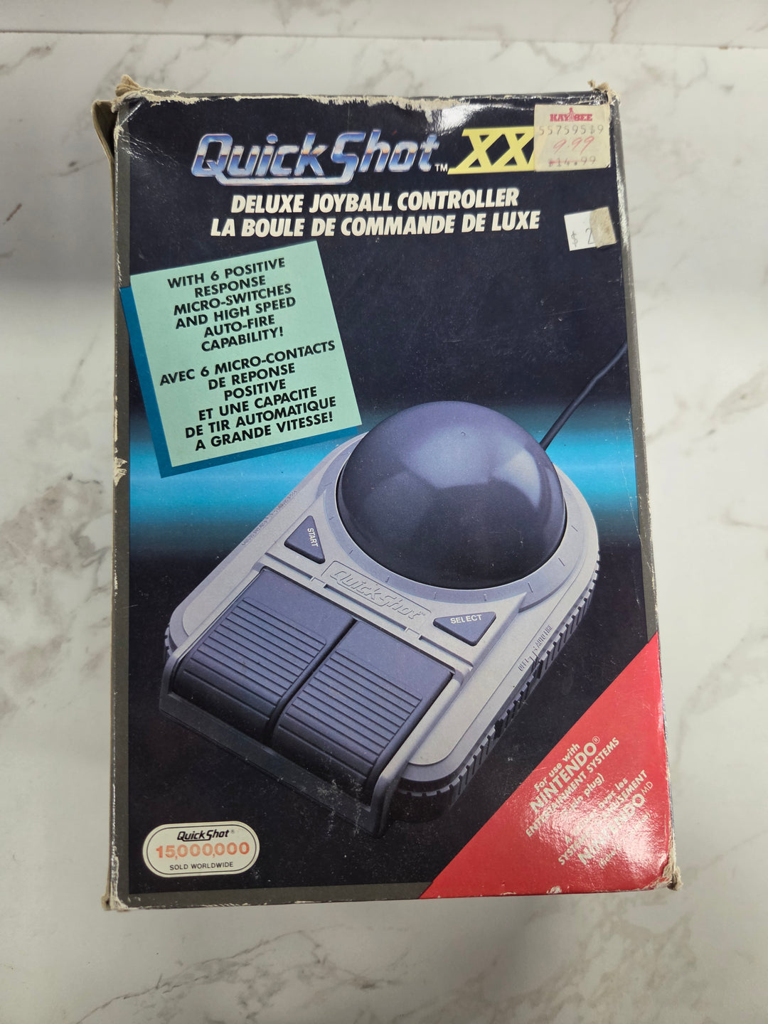 Boxed NES QuickShot XXI Deluxe Joyball Controller  UA6526
