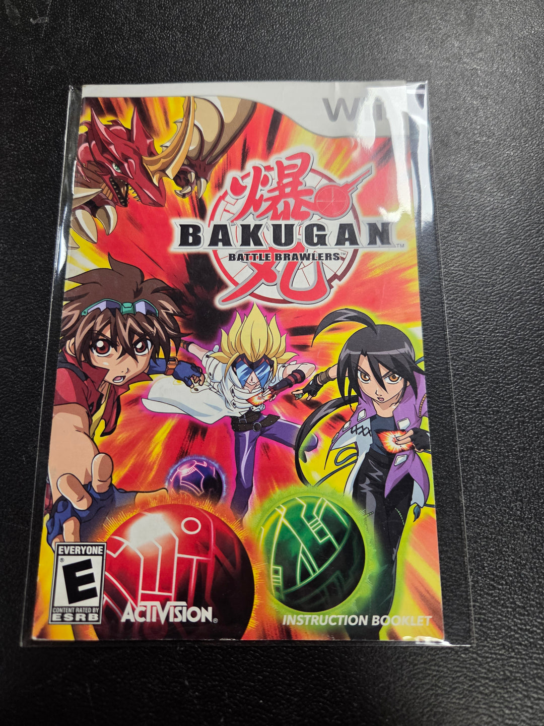 Bakugan Battle Brawlers Wii MANUAL ONLY MO61326