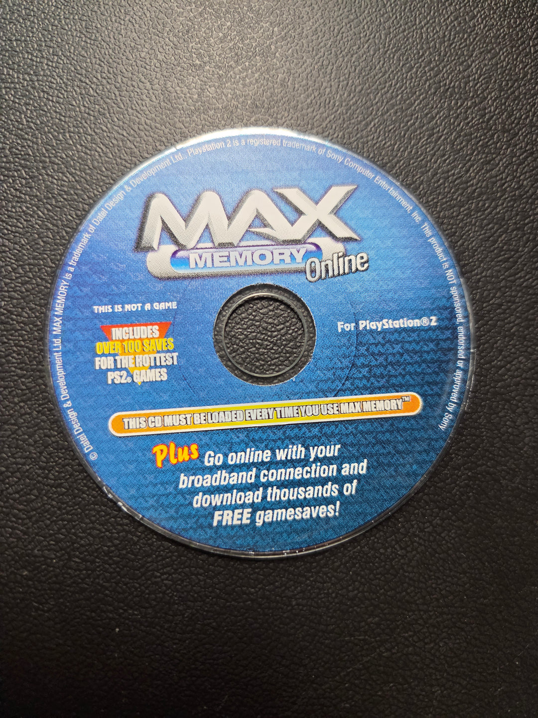 Max Memory Online (Missing Memory Card) DISC ONLY - PS2 DO61326