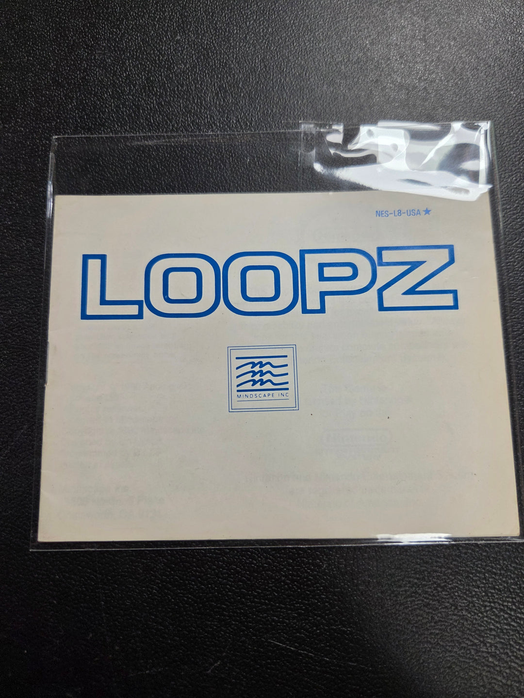 Loopz NES MANUAL ONLY MO21926