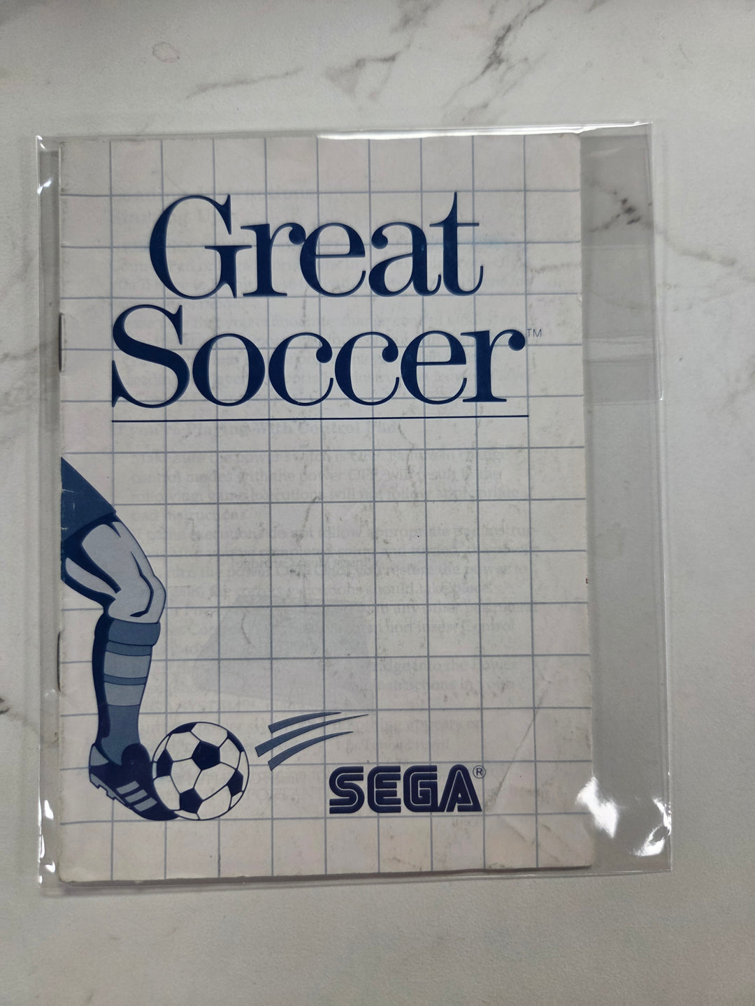 Great Soccer Sega Master System MANUAL ONLY MO61926