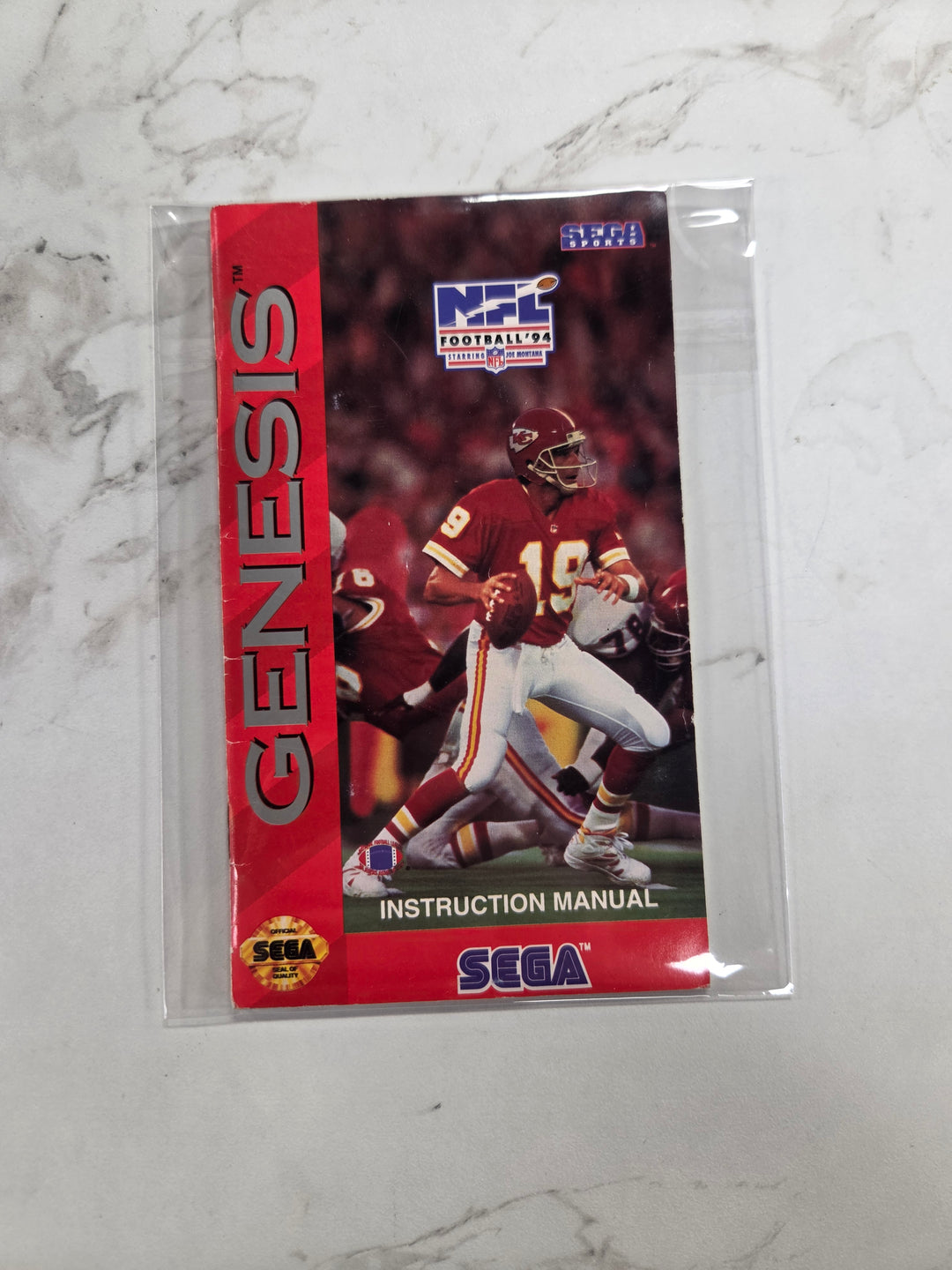 NFL Football '94 Starring Joe Montana Sega Genesis MANUAL ONLY MO61926
