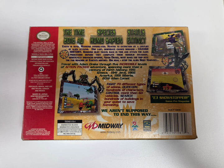 Body Harvest Nintendo 64 N64 CASE & MANUAL ONLY CO62926