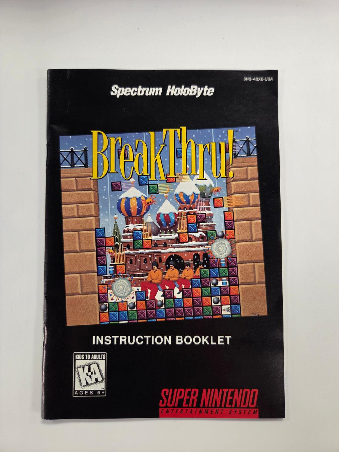 BreakThru! SNES MANUAL ONLY MO63026