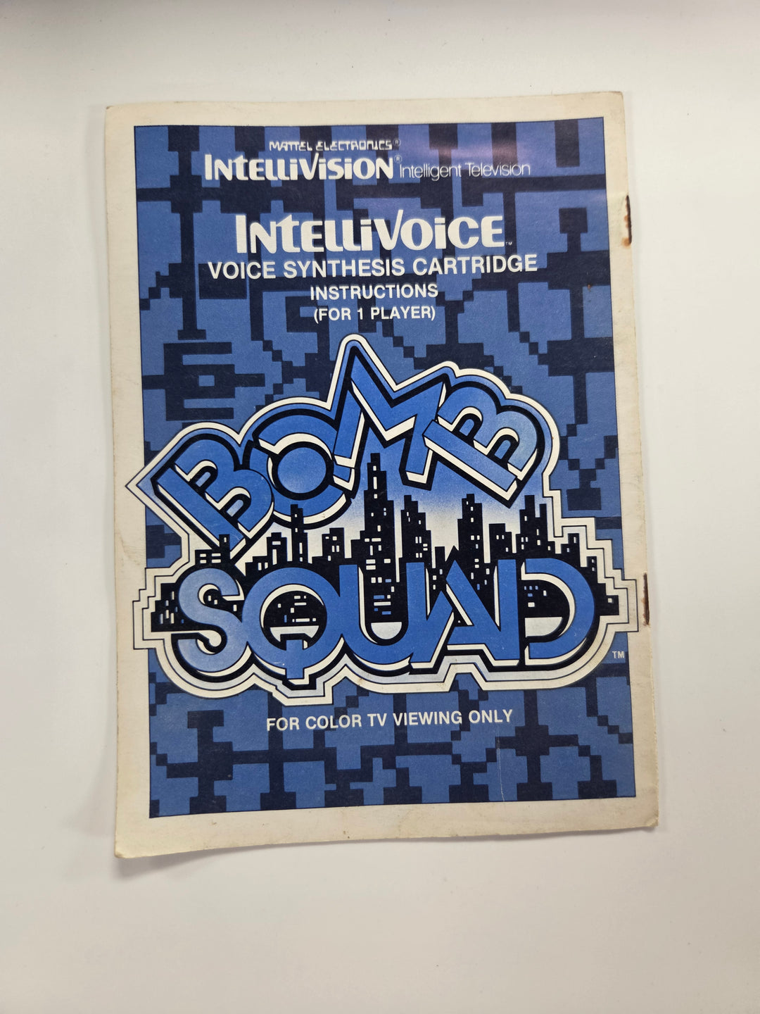 Bomb Squad Intellivision MANUAL ONLY MO63026