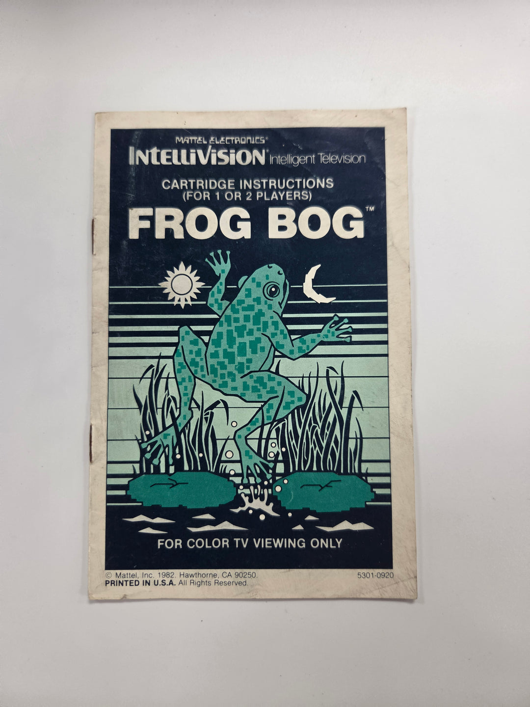 Frog Bog Intellivision Manual Only MO63026
