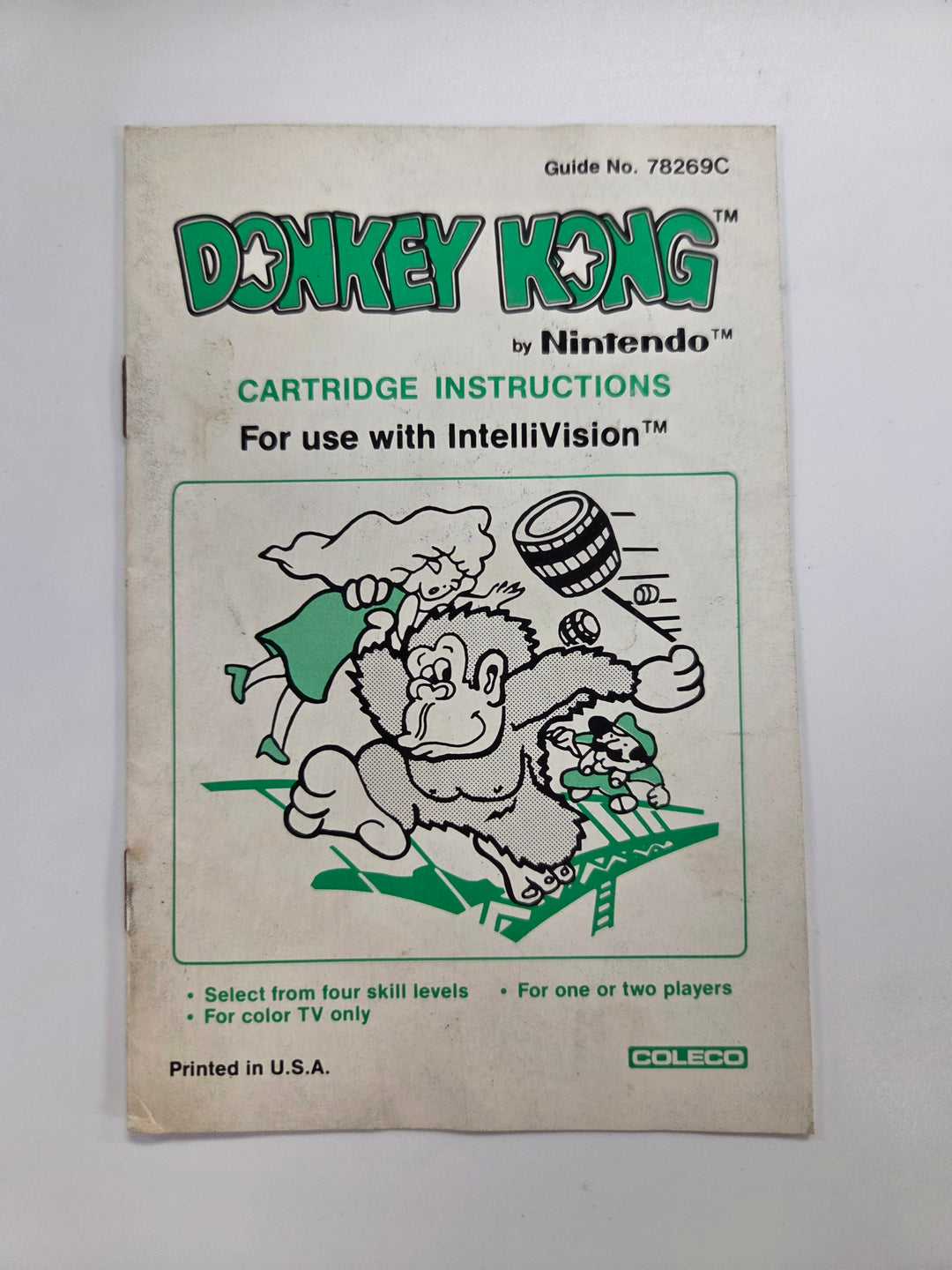 Donkey Kong Colecovision Manual Only MO63026