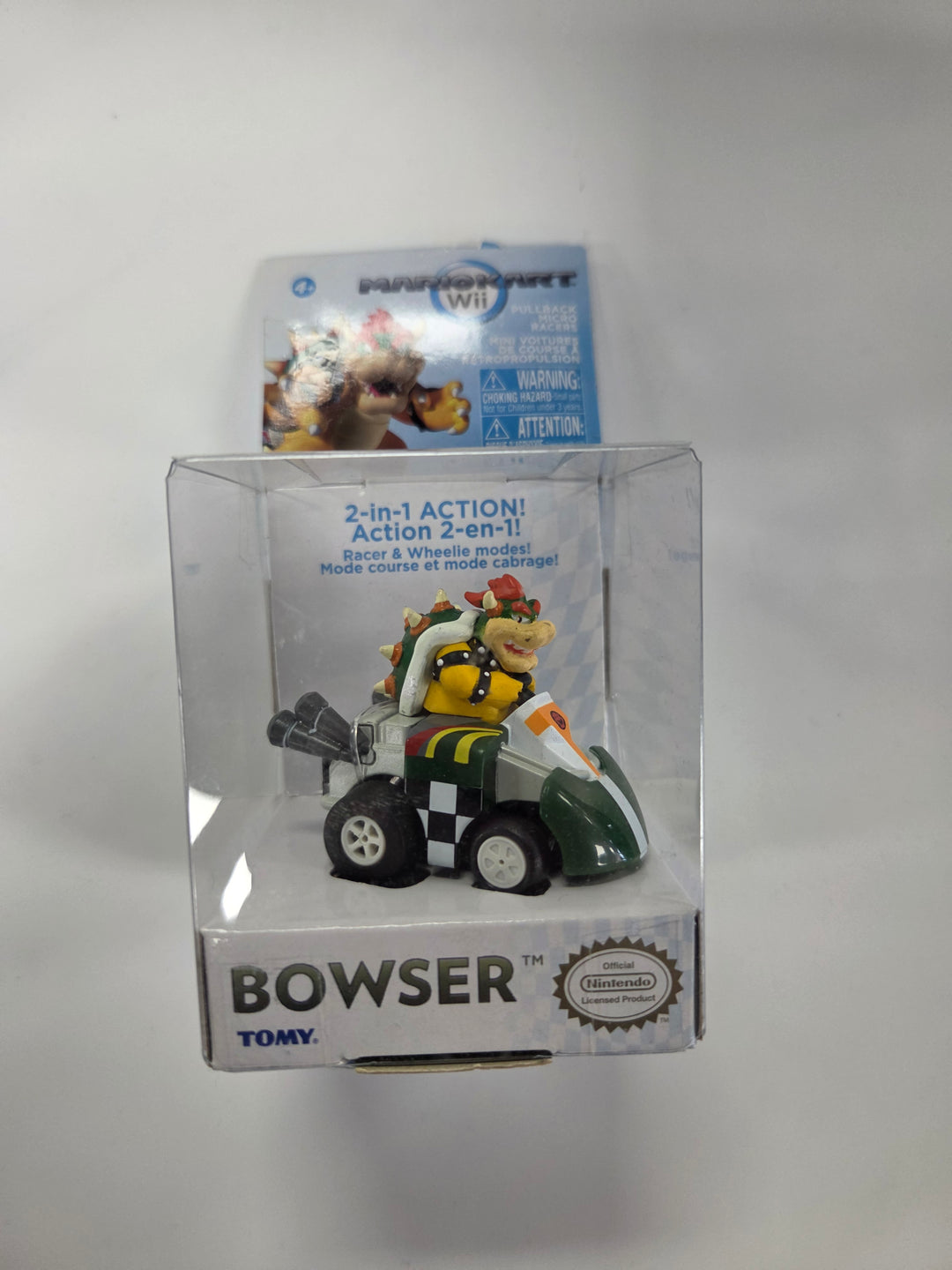NEW Tomy Mario Kart Wii Pullback Micro Racer Action Bowser Mini Figure (2010) NT71426