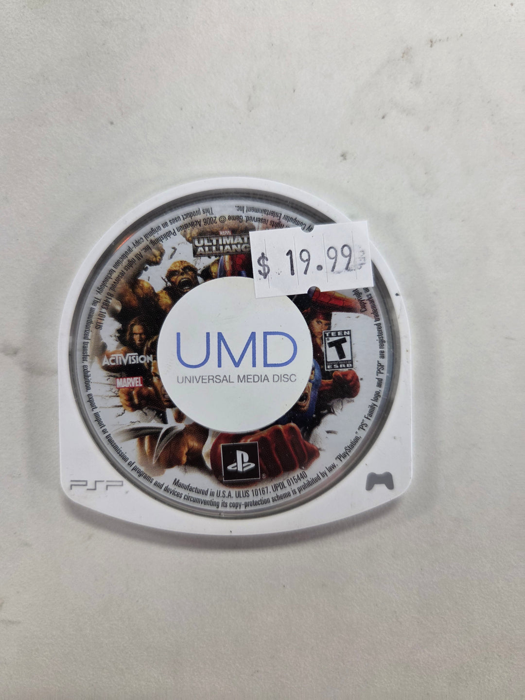 Marvel Ultimate Alliance PSP Disc ONLY DI71726