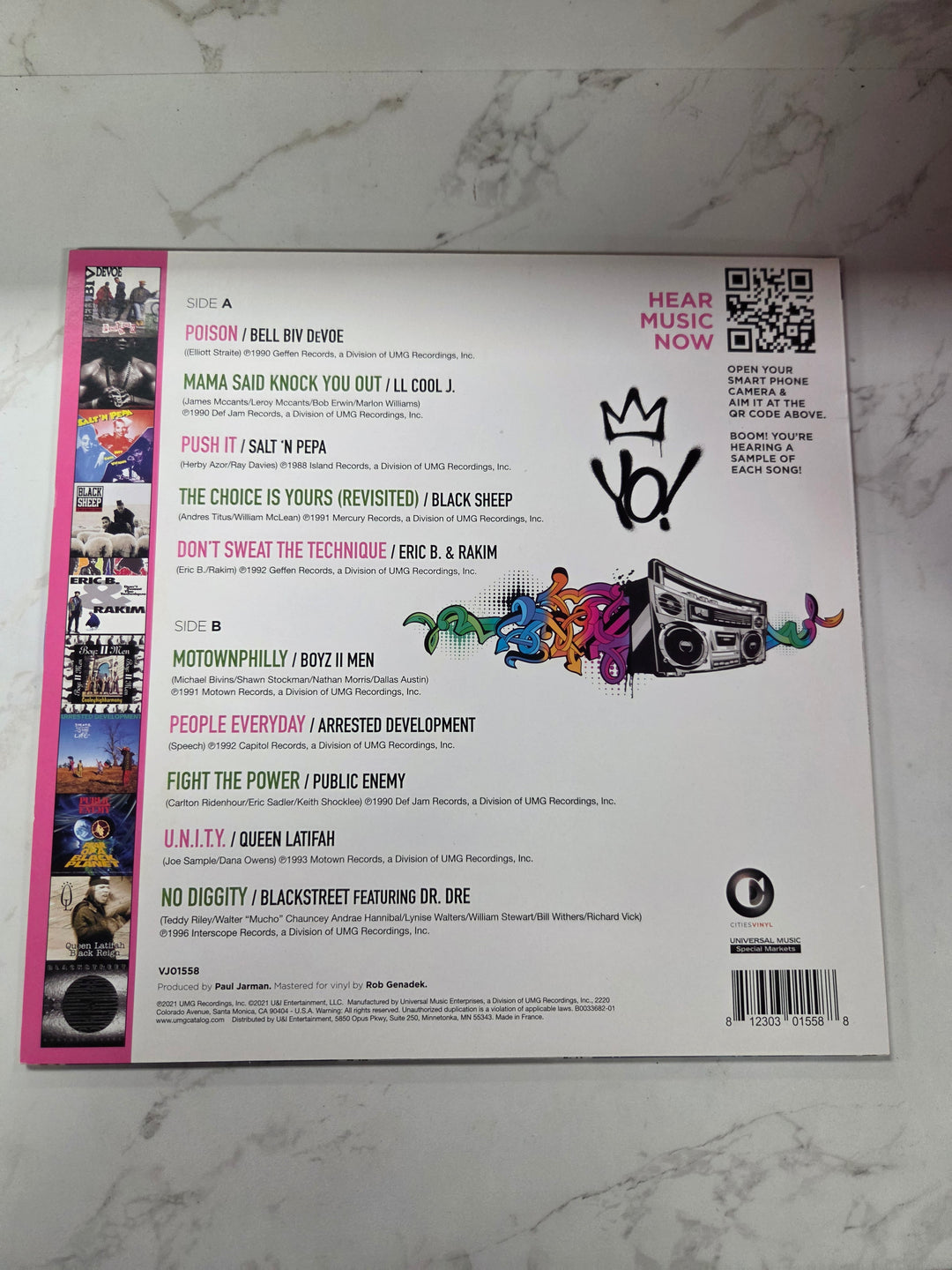 Various – Voices Of Hip Hop (2021 USA/Europe Purple Marble) VG+ VR72126