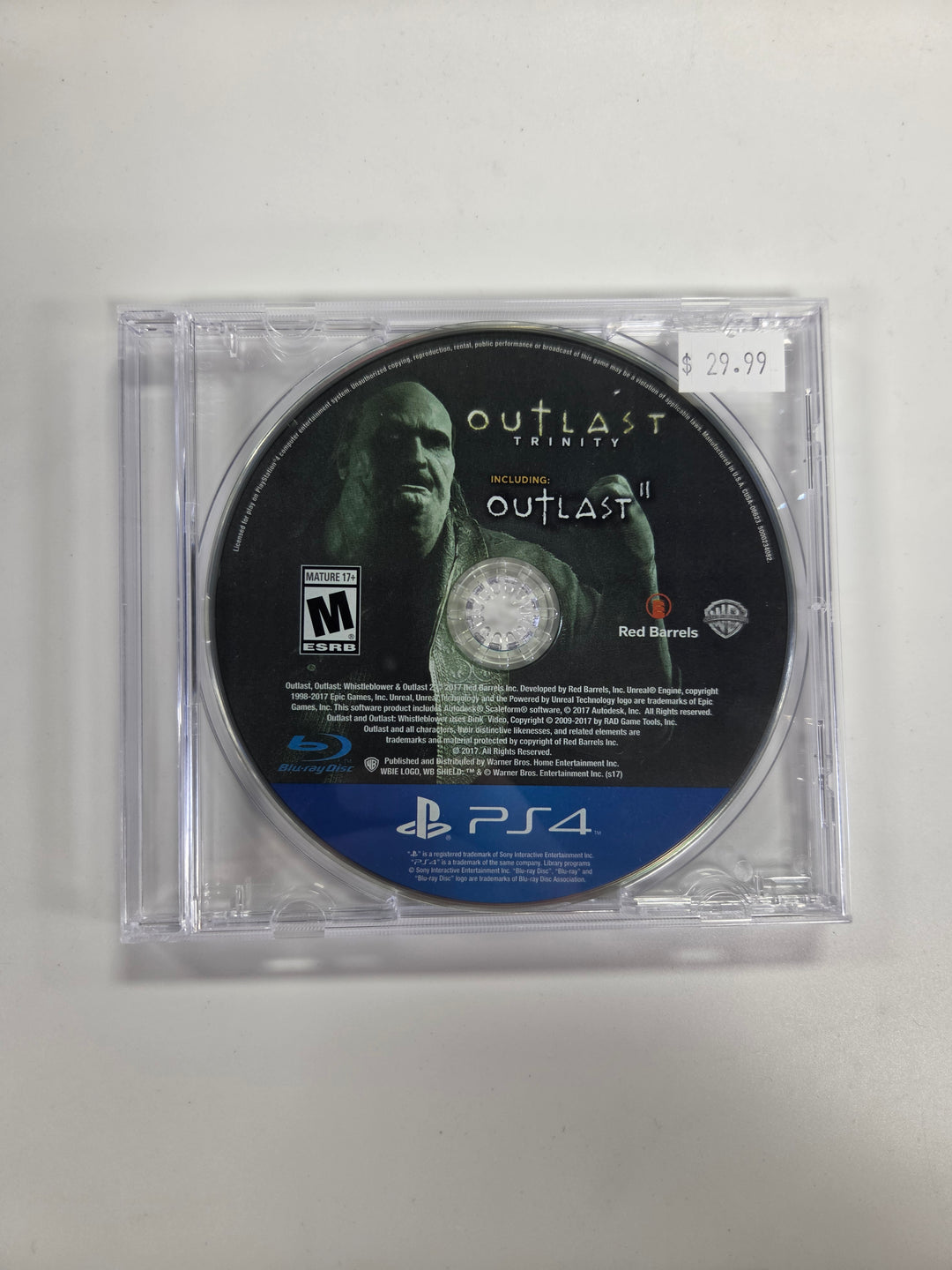 Outlast Trinity PS4 DISC ONLY DI72326