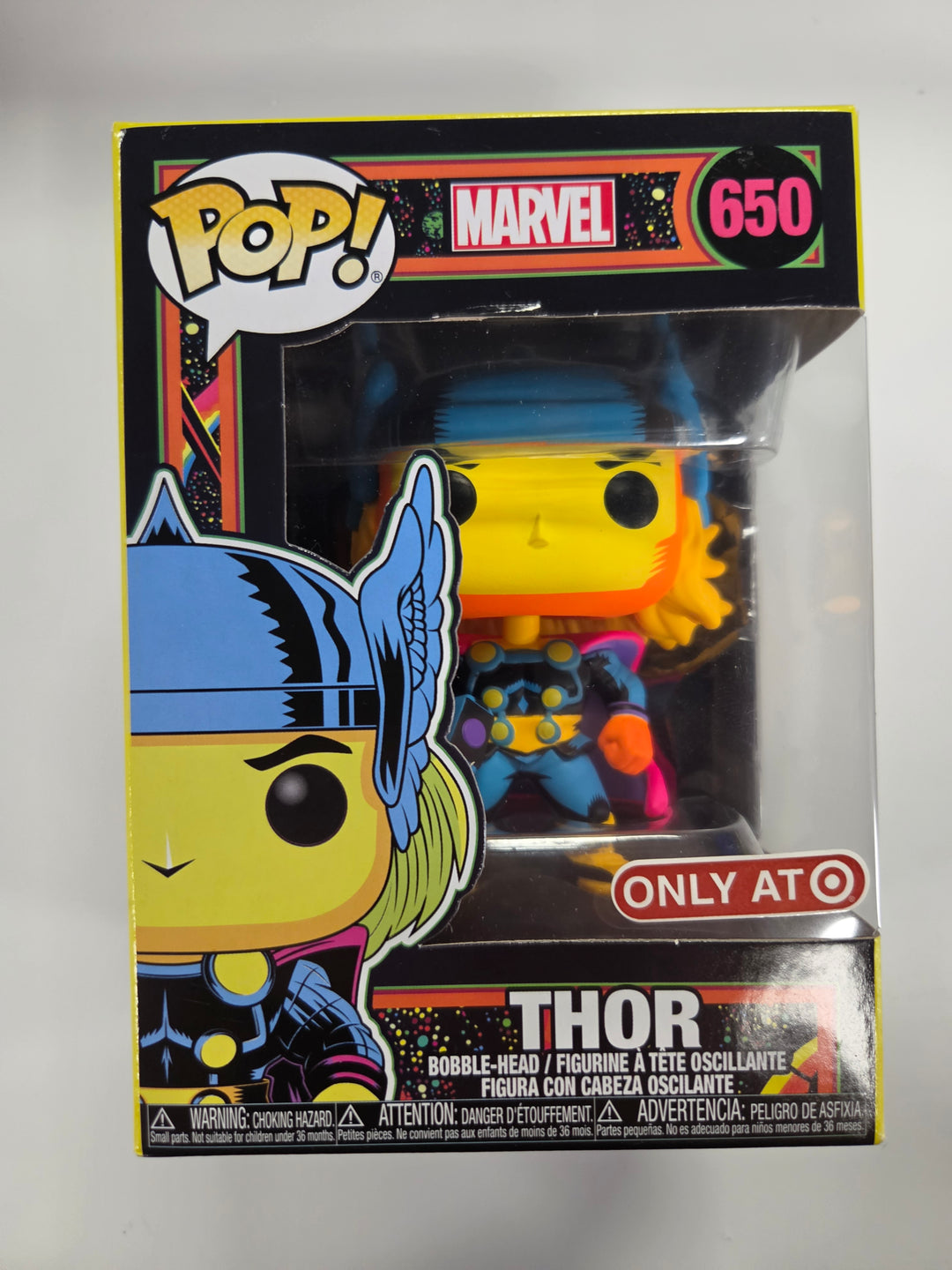 Funko Pop! Thor [Target Blacklight GITD] #650, Marvel FP73026