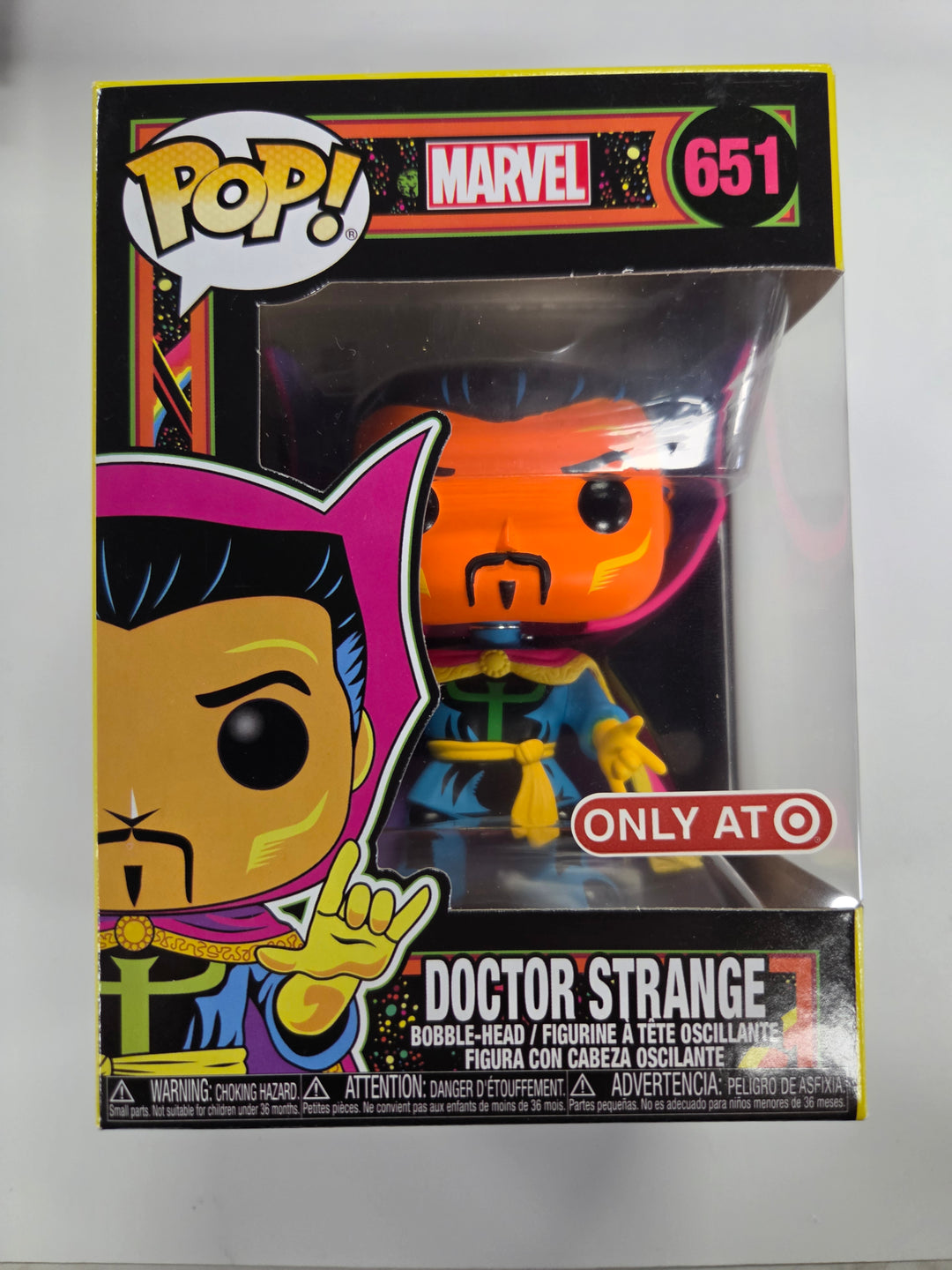 Funko Pop! Doctor Strange [Blacklight GITD] #651, Marvel Black-Light FP73026