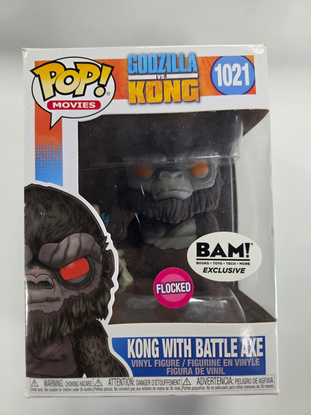 Funko Pop! Kong with Battle Axe [Flocked] #1021, Godzilla vs. Kong FP73126