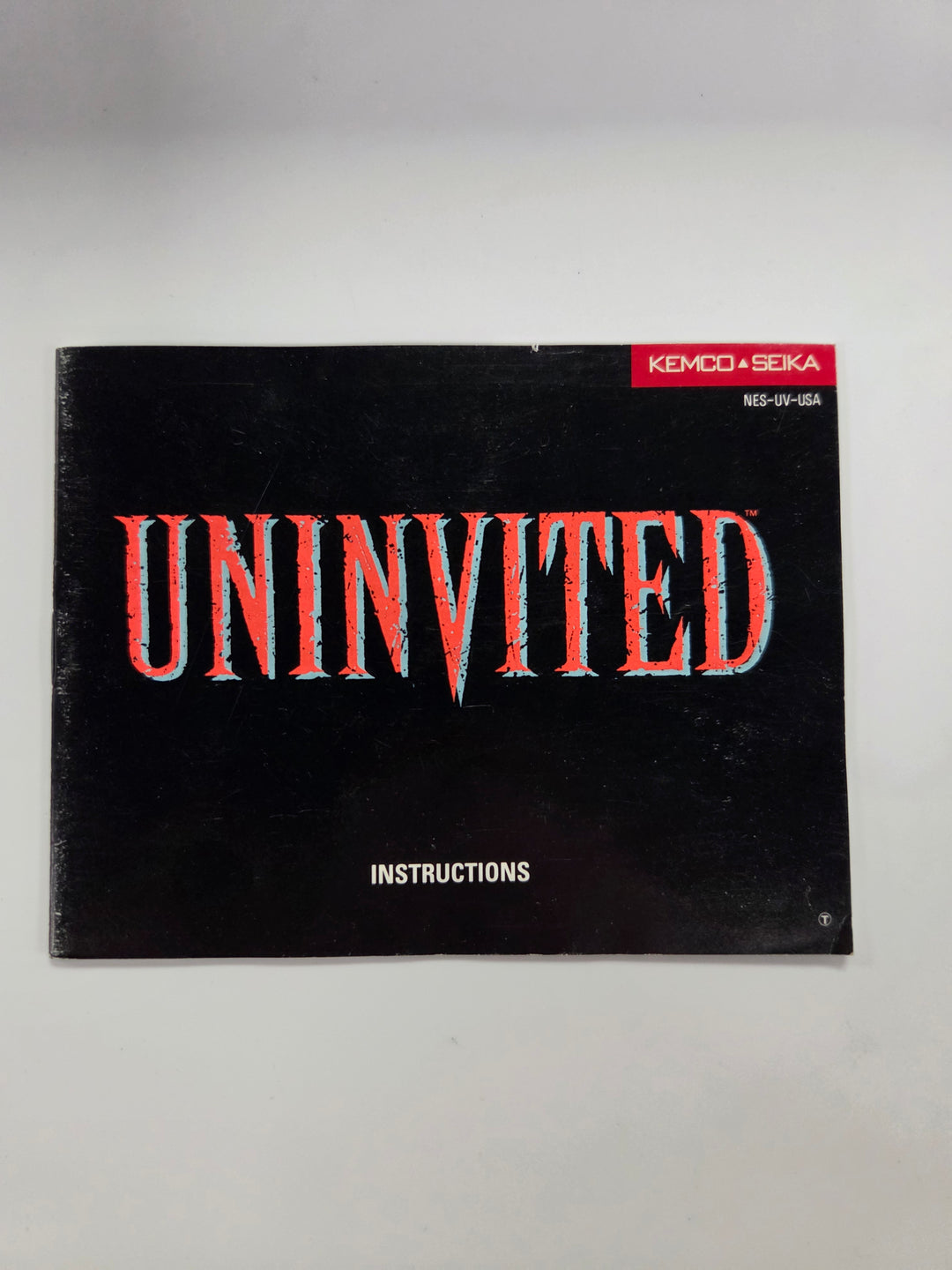 Uninvited NES MANUAL ONLY MO73126