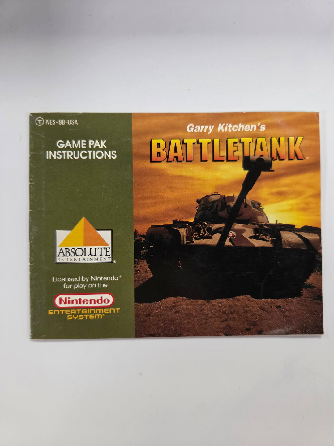 Garry Kitchen's Battletank NES MANUAL ONLY MO73126