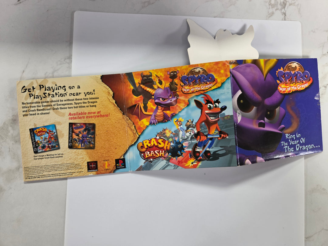 Crash Bash/Spyro: Year of the Dragon PS1 Promo Sleeve CASE ONLY CO73126