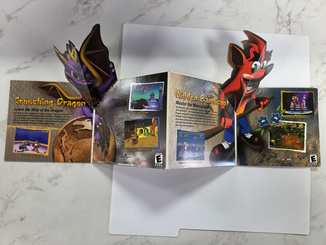 Crash Bash/Spyro: Year of the Dragon PS1 Promo Sleeve CASE ONLY CO73126